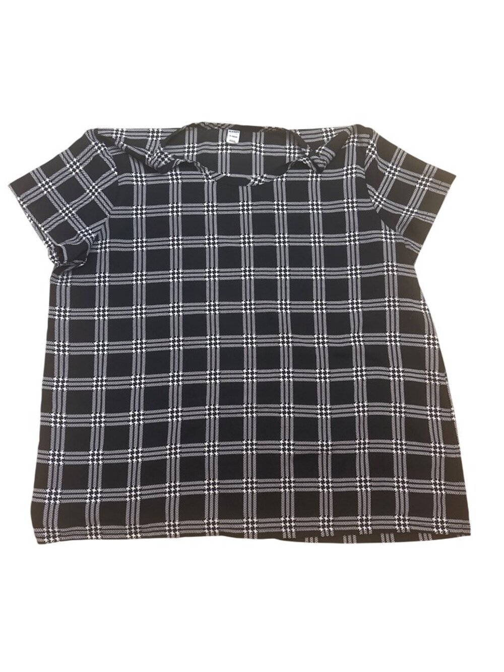 Old Navy Womens Top T-Shirt Size XL Black White Short-Sleeve Dark Academia Sheer